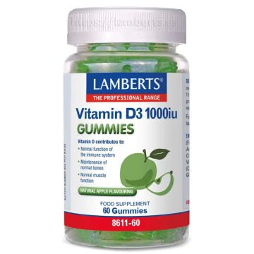 Lamberts Vitamina D3 1000 Ui , 60 gummies