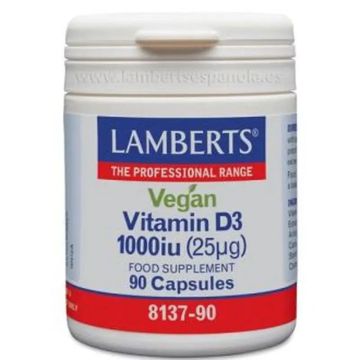 Lamberts Vitamina D3 1000Ui 90 Cápsulas Vegan