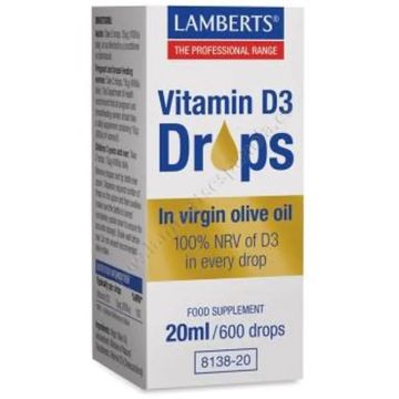Lamberts Vitamina D3 Gotas 20Ml.