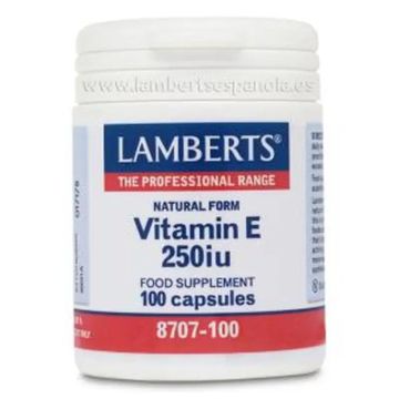 Lamberts Vitamina E Natural 250 U.I. 100 Cápsulas