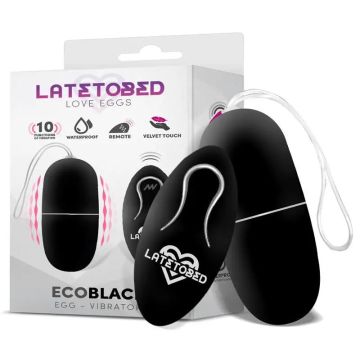 Latetobed Huevo Vibrador Con Control Remoto Negro