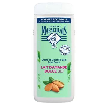 Le Petit Marseillais Gel De Ducha Corporal Extra Suave, Leche De AlmendrasDulces Bio , 650 ml