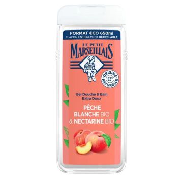 Le Petit Marseillais Gel De Ducha Corporal Extra Suave, Melocotón Blanco YNectarina Bio , 650 ml