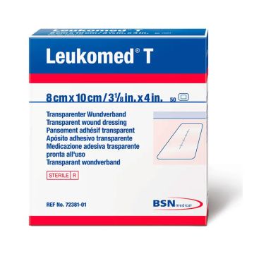 Leukoplast Leukomed T, 8 Cm X 10 Cm, 5 Unidades