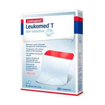 Leukoplast Leukomed T Skin Sensitive, 8 Cm X 10 Cm, 5 Unidades