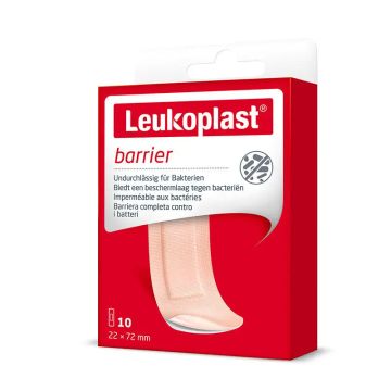Leukoplast Barrier, 22 Mm X 72 Mm, 10 Unidades