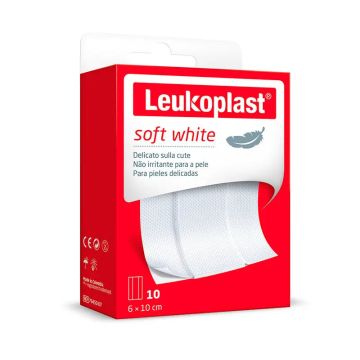 Leukoplast Soft White, 6 Cm X 10 Cm, 10 Unidades