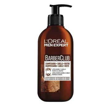 L'Oréal Paris Men Expert Barber Club Champú 3 En 1: Barba + Cabello + Rostro 200Ml