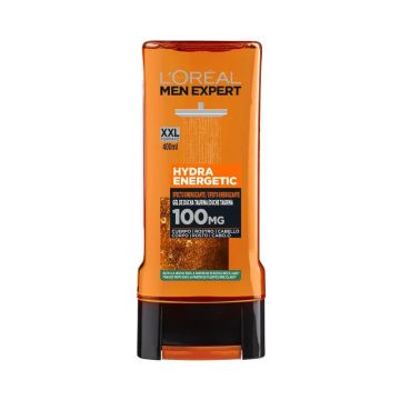 L'Oréal Paris Men Expert Gel De Ducha Hydra Energetic: Limpieza Y Frescura ParaCuerpo, Cara Y Cabello, 300Ml
