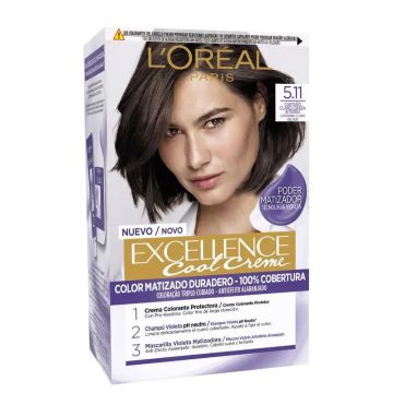 L'Oréal Paris Excellence Cool Creme Tinte Permanente - Tono 5.11 Castaño ClaroCeniza Intenso