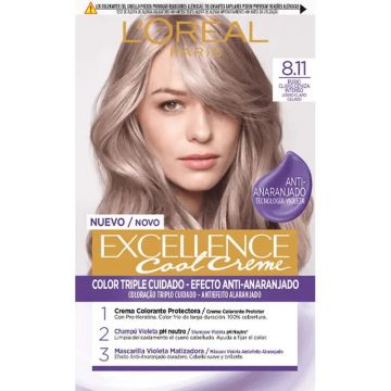 L'Oréal Paris Excellence Cool Creme Tinte Permanente - Tono 8.11 Rubio ClaroCeniza