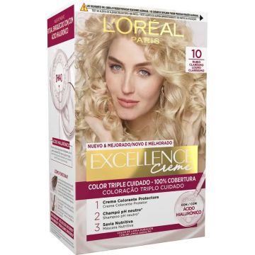 L'Oréal Paris Excellence Creme Tinte Permanente - Tono 10 Rubio ClarísimoAclarado