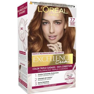 L'Oréal Paris Excellence Creme Tinte Permanente - Tono 7.7 Caramelo Helado