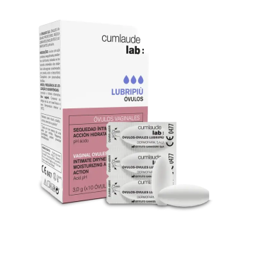Cumlaude Lubripiu Lab Óvulos Vaginales Hidratantes y Calmantes, 10 Unidades