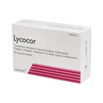 Lycocor Complemento Alimenticio , 20 capsulas blandas