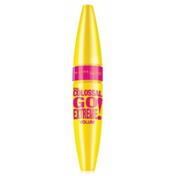 Maybelline New York The Colossal Go Extreme Black máscara de pestañas negravolumen, 9,5 ml