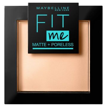 Maybelline New York Polvos Matificantes Fit Me Mate Y Afinaporos Tono 250 SunBeige Pieles Medias Oscuras. - 9Gr