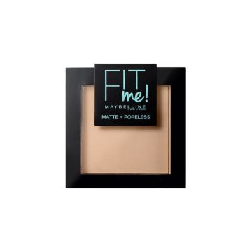 Maybelline New York Polvos Matificantes Fit Me Mate Y Afinaporos Tono 130 BuffBeige Pieles Medias Claras. - 9Gr