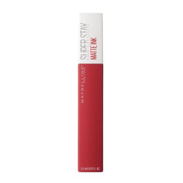 Maybelline New York Superstay Matte Ink Pintalabios Mate Larga Duración Tono 20Pioneer Color Rojo