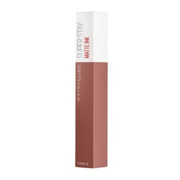 Maybelline New York Superstay Matte Ink Pintalabios Mate Larga Duración Tono 65Seductress Color Nude