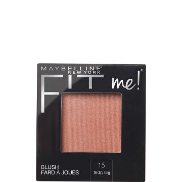 Maybelline New York Colorete En Polvo Mate Fit Me Blush Tono 15 Nude Para TodoTipo De Pieles. - 5Gr