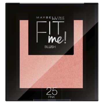 Maybelline New York Colorete En Polvo Mate Fit Me Blush Tono 25 Pink Para TodoTipo De Pieles. - 5Gr
