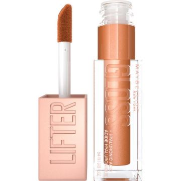 Maybelline New York Brillo De Labios Lifter Gloss Bronzed, Hidratación Intensa,Labios Rellenos. Tono 19 Gold