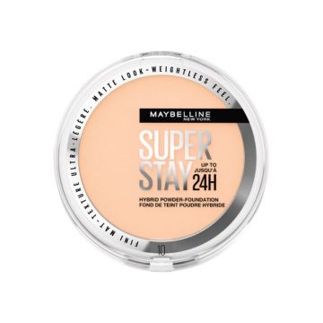 Maybelline New York Superstay Híbrido 24H Base De Maquillaje En Polvo, SúperCobertura, Súper Ligera, Hasta 24H, Tono 10
