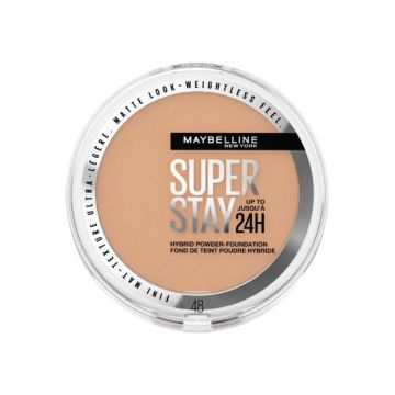 Maybelline New York Superstay Híbrido 24H Base De Maquillaje En Polvo, SúperCobertura, Súper Ligera, Hasta 24H, Tono 48