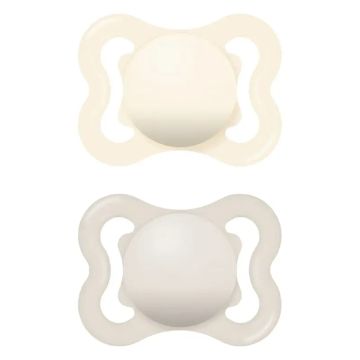 Mam Baby Chupete Air Silicona Neutro 2-6M, 2 Unidades