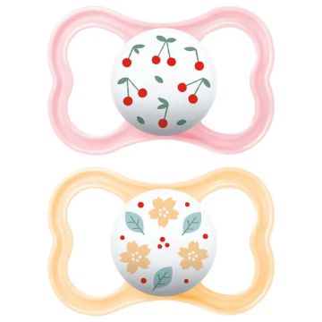 Mam Baby Chupete Air Silicona Rosa +6M, 2 Unidades