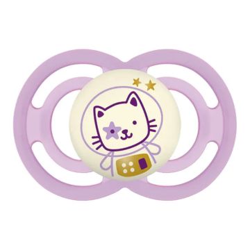 Mam Chupete Perfect Night 16+ Silicona Rosa, 1 unidad