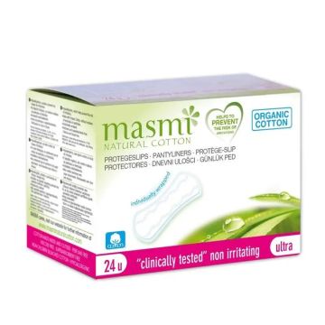 Masmi Protegeslips Ultrafinos Masmi Natural Cotton, 24 Uds