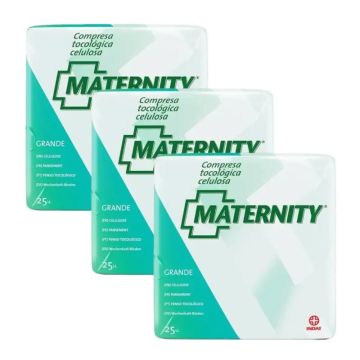 Maternity Compresa Tocologica Celulosa , 3 x 25 unidades