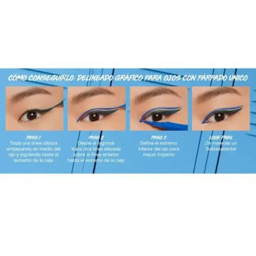 Maybelline New York Hyper Precise Eyeliner Preciso Larga Duración Waterproof,Tono Parrot Blue