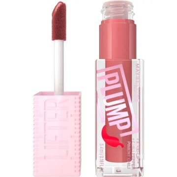 Maybelline New York Lifter Plump con Chili Pepper y Ácido hialurónico, Tono 005Peach Fever
