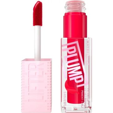 Maybelline New York Lifter Plump con Chili Pepper y Ácido hialurónico, Tono 006Red Flag