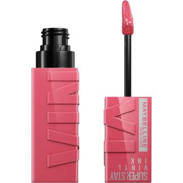 Maybelline New York Superstay Vinyl Ink Pintalabios efecto vinilo de largaduración hasta 16H, Tono 145 ROGUE