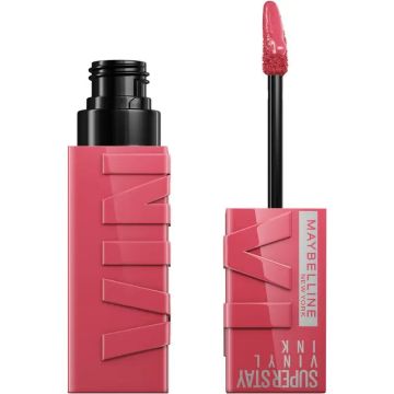 Maybelline New York Superstay Vinyl Ink Pintalabios efecto vinilo de largaduración hasta 16H, Tono 160 SULTRY