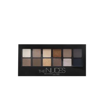 Maybelline New York The Nudes Paleta de Sombras de Ojos 12 sombras colores nudey marrones, 9,6 g