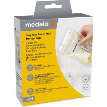 Medela Bolsas Para Leche Materna Easy Pour , 25 unidades