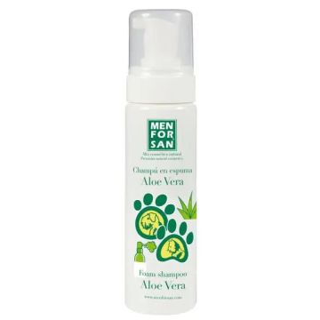 Menforsan Champu Espuma con Aloe Vera 200 ml, para perros y gatos