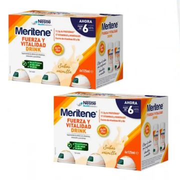 Meritene Fuerza Y Vitalidad Drink Sabor Vainilla, 2x6 125 Ml
