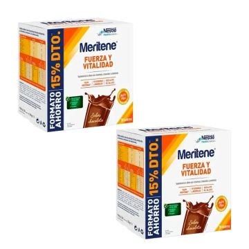 Meritene Fuerza y Vitalidad Batido Chocolate Pack 2 x 30 sobres