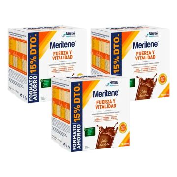 Meritene Fuerza y Vitalidad Batido Chocolate Pack 3 x 30 sobres