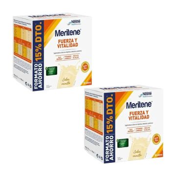 Meritene Fuerza Y Vitalidad Vainilla Formato Ahorro Pack 2 x 30 sobres