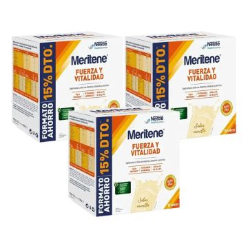 Meritene Fuerza Y Vitalidad Vainilla Formato Ahorro Pack 3 x 30 sobres