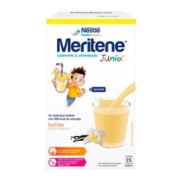 Meritene Junior Batido Sabor Vainilla, 15 sobres