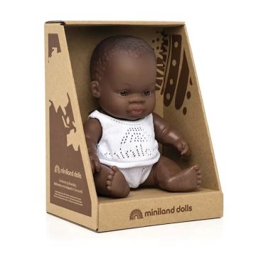 Miniland Muñeco Bebe Africano 21 Cm