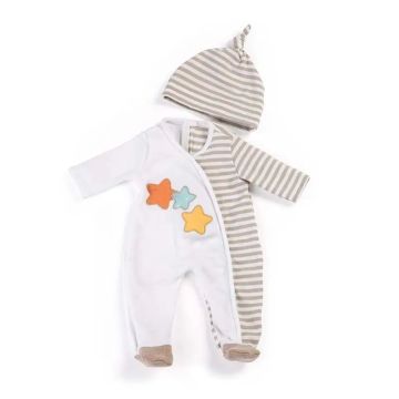Miniland Ropa De Pijama Muñeco 2 Piezas Beige 40 Cm